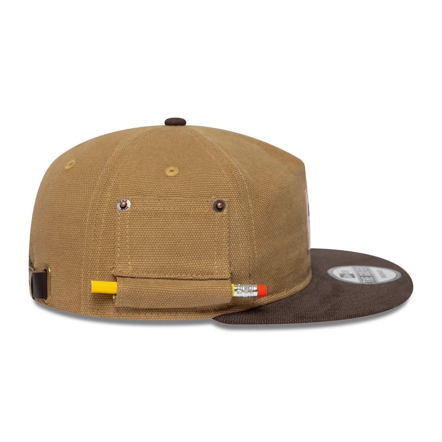 This is a New Era Workwear Beige Golfer Adjustable Cap 2