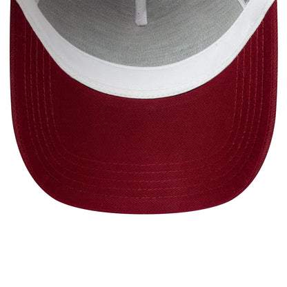 This is a New Era Vintage Dark Red 9FORTY A-Frame Trucker Adjustable Cap 5