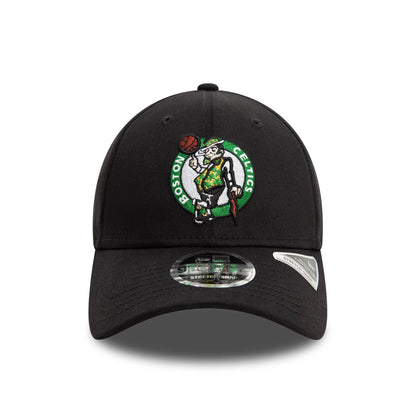 This is a Boston Celtics NBA Black 9FORTY Stretch Snap Adjustable Cap 2