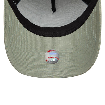 This is a LA Dodgers League Essential Pastel Green 9FORTY A-Frame Trucker Adjustable Cap 5