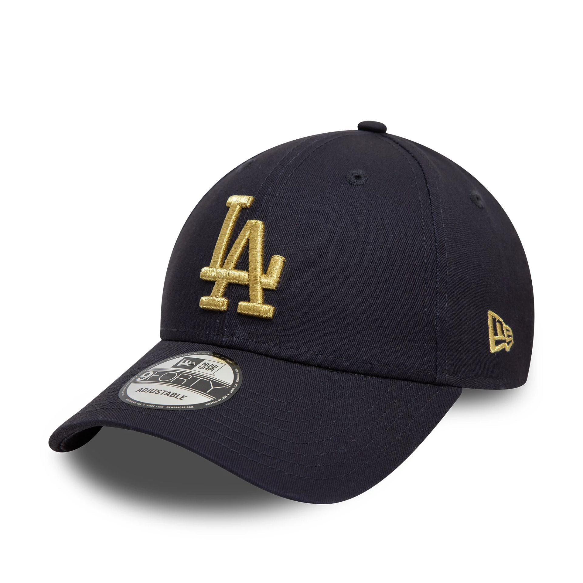 This is a LA Dodgers Metallic Navy 9FORTY Adjustable Cap 1