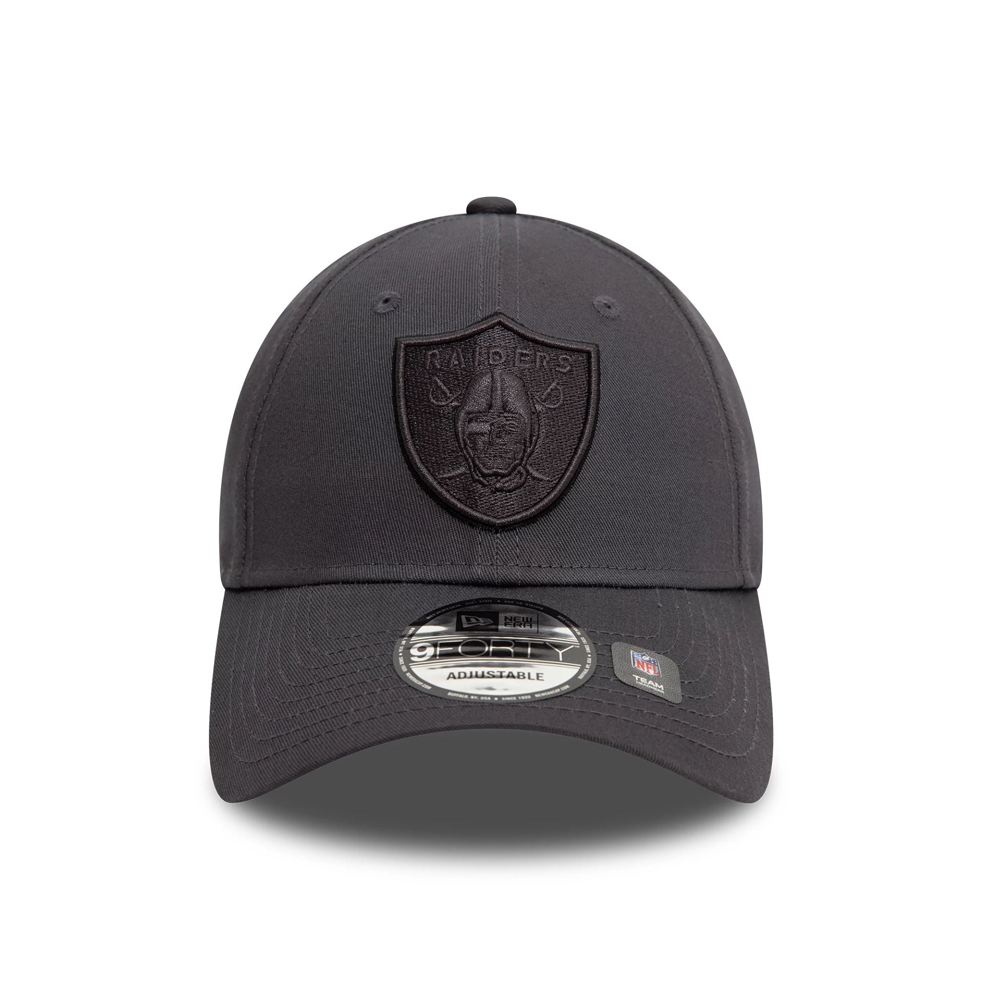 This is a Las Vegas Raiders Team Outline Dark Grey 9FORTY Adjustable Cap 2