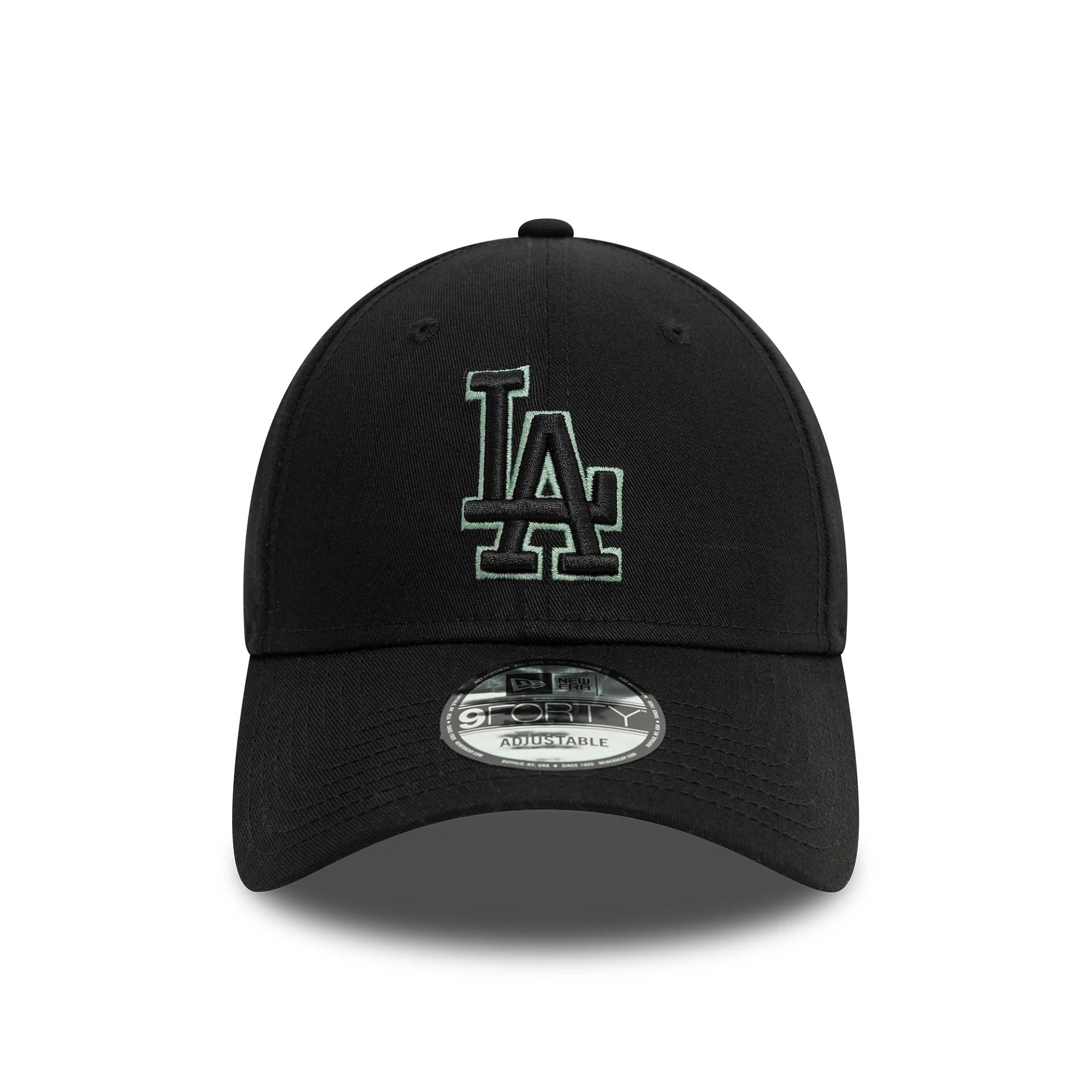 This is a LA Dodgers Team Outline Black 9FORTY Adjustable Cap 2