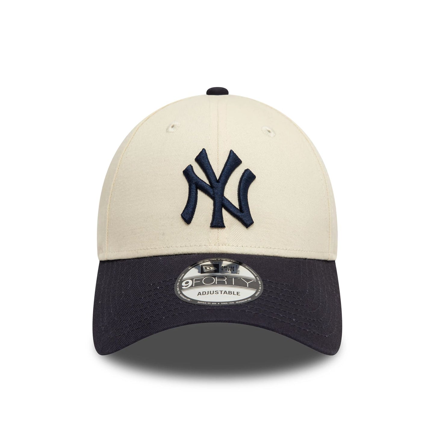 This is a New York Yankees Colour Block Cream 9FORTY Adjustable Cap 2