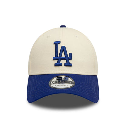 This is a LA Dodgers Colour Block Cream 9FORTY Adjustable Cap 2