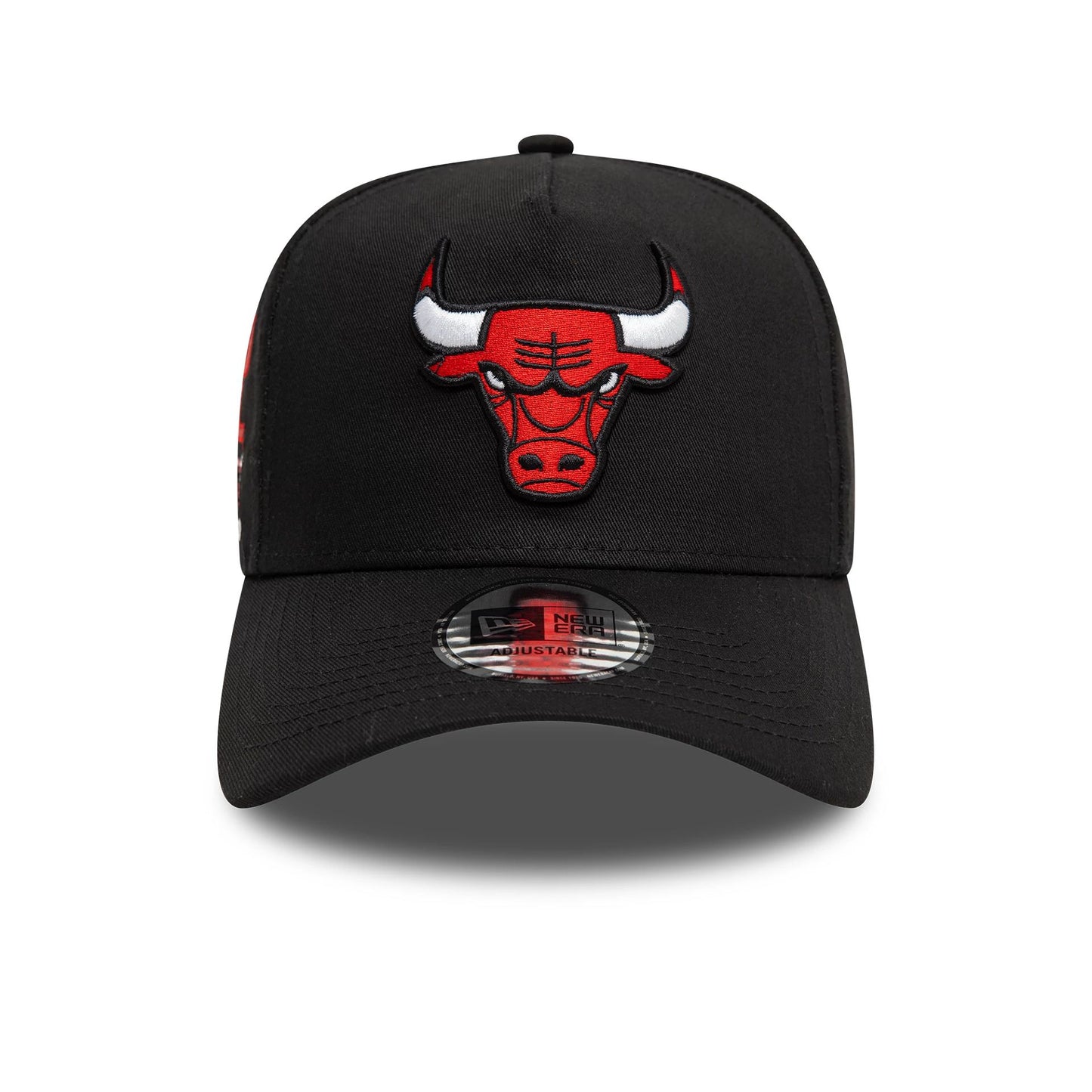 This is a Chicago Bulls NBA Patch Black 9FORTY A-Frame Adjustable Cap 2