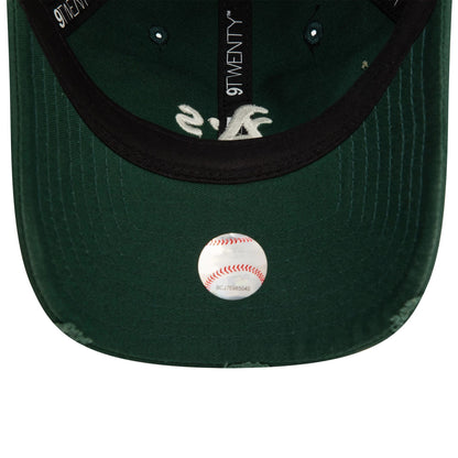 This is a Oakland Athletics Distressed Dark Green 9TWENTY Adjustable Cap 5