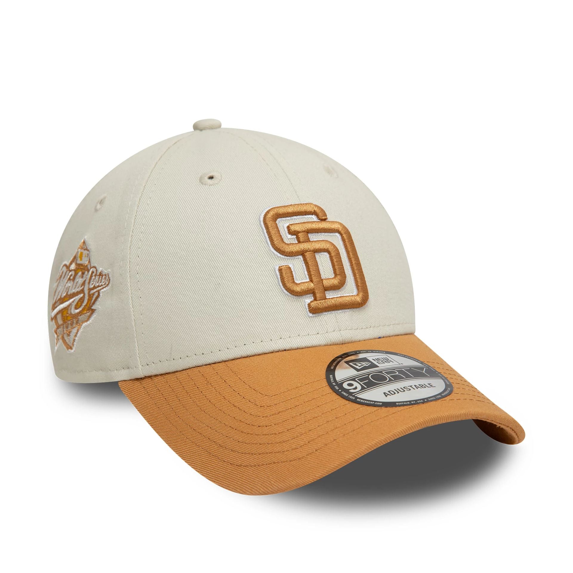 This is a San Diego Padres World Series Patch Cream 9FORTY Adjustable Cap 1