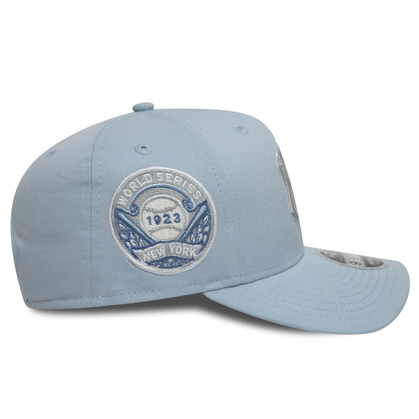 This is a New York Yankees World Series Pastel Blue 9FIFTY Original Fit Snapback Adjustable Cap 4