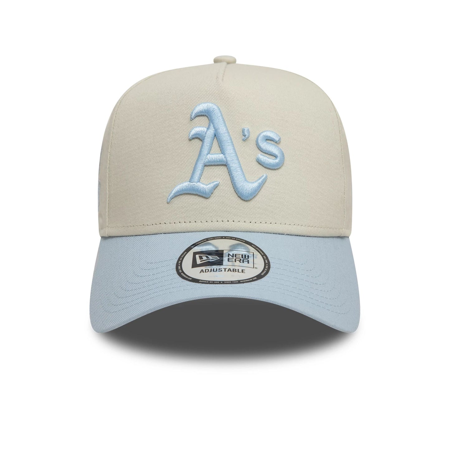 This is a Oakland Athletics World Series Patch Cream 9FORTY A-Frame Adjustable Cap 2