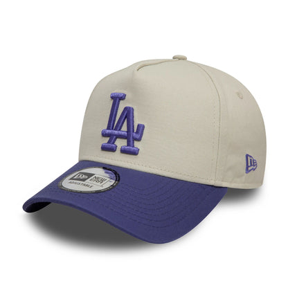 This is a LA Dodgers World Series Patch Cream 9FORTY A-Frame Adjustable Cap 3