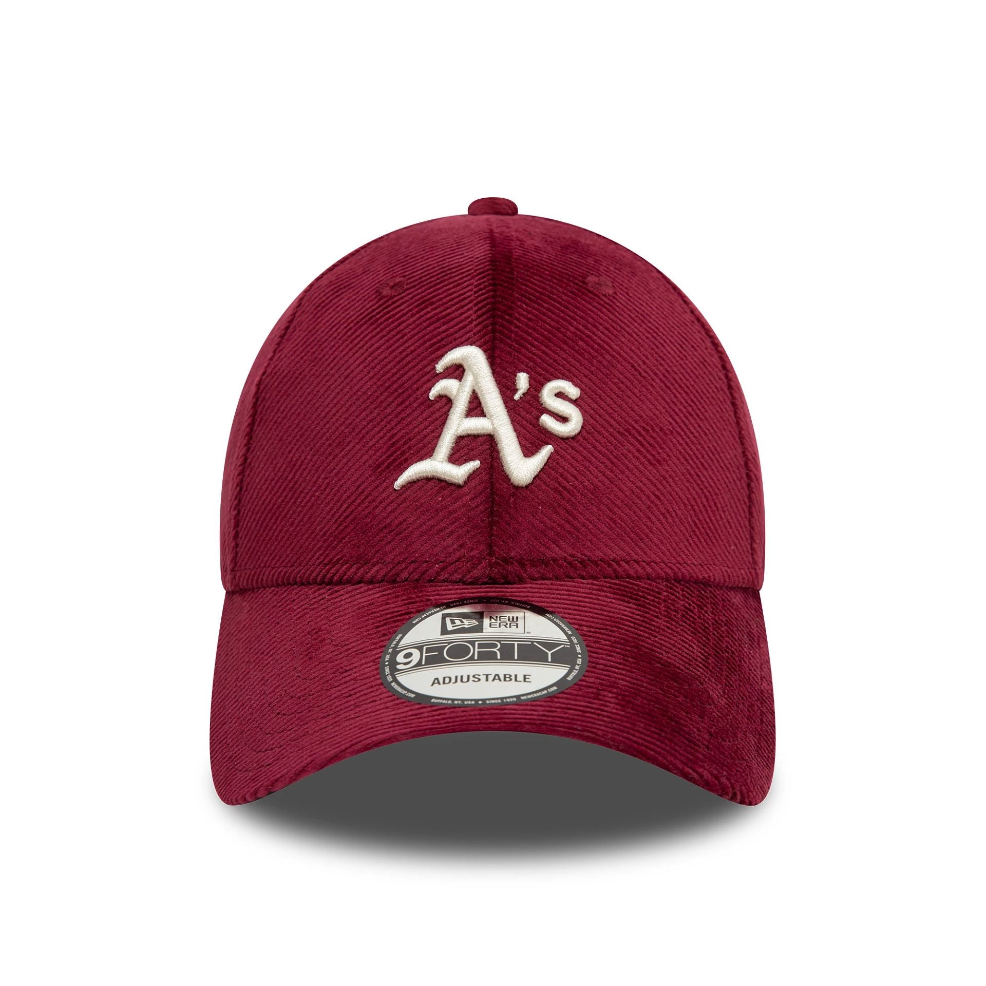 This is a Oakland Athletics Cord Dark Red 9FORTY Adjustable Cap 2