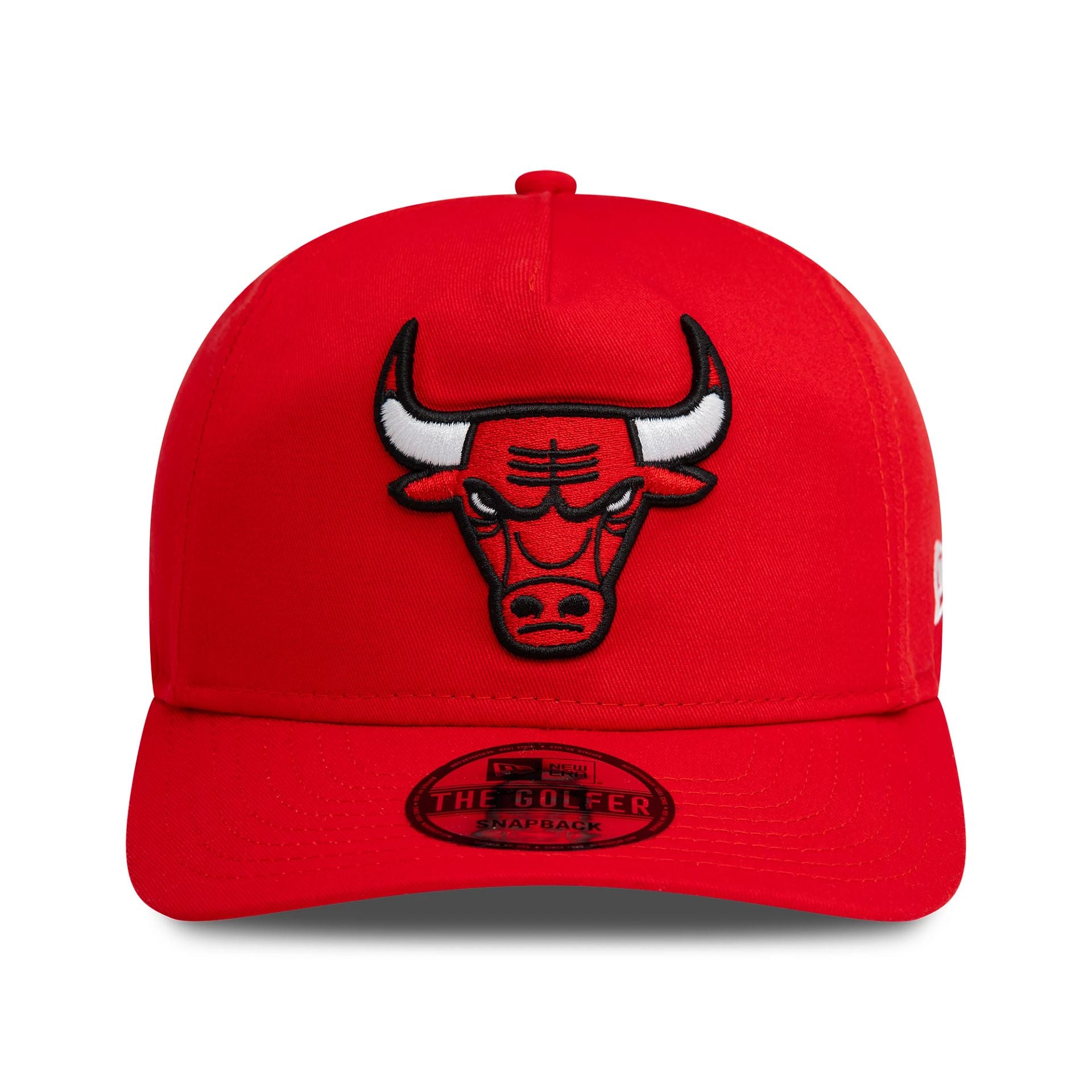 This is a Chicago Bulls Washed Precurved Red Golfer Adjustable Cap 2