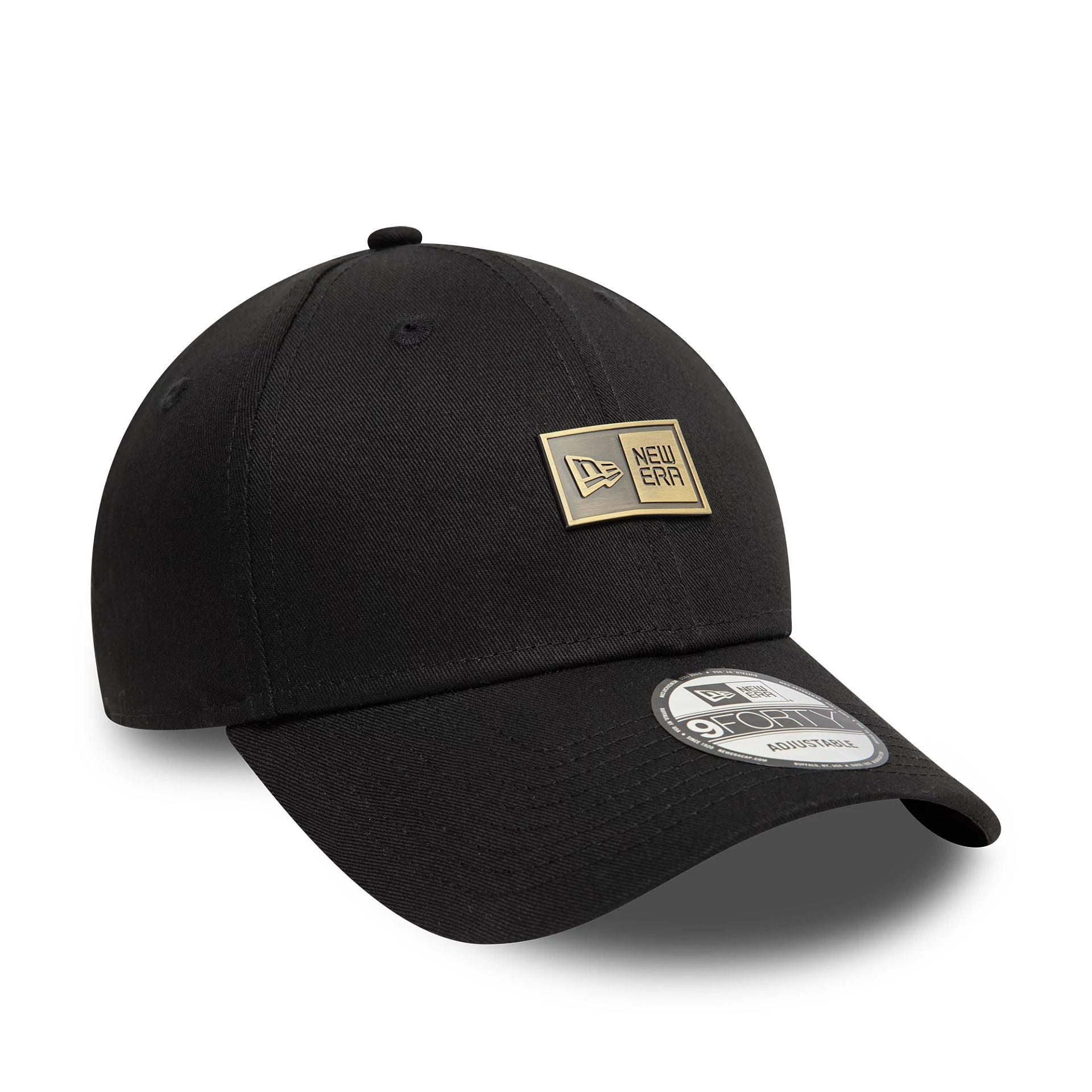 This is a New Era Badge Black 9FORTY Adjustable Cap 3