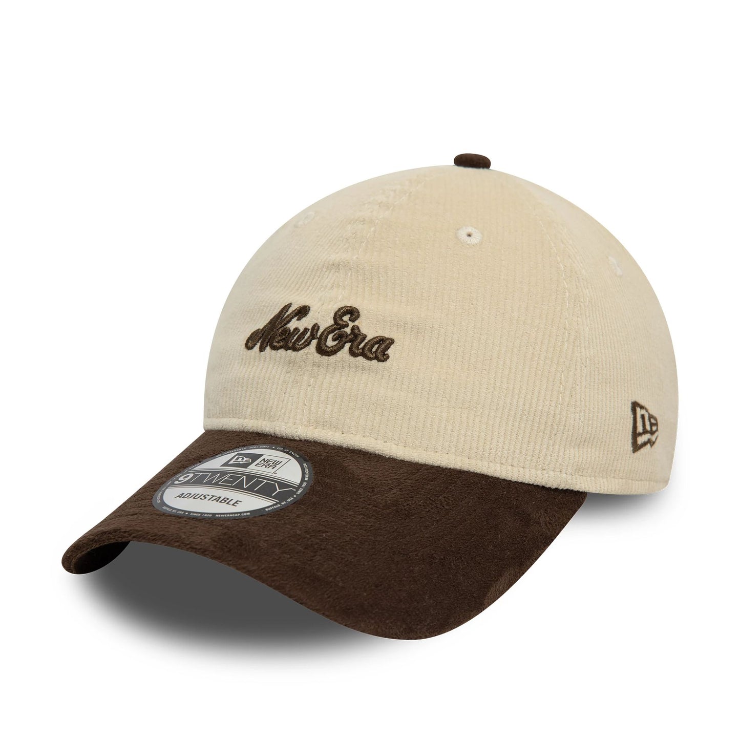 This is a New Era Premium Cord Cream 9TWENTY Adjustable Cap 1