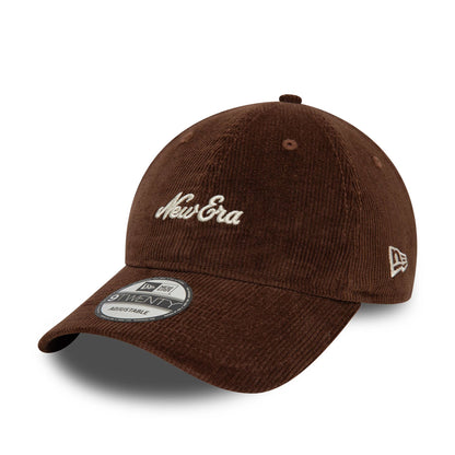 This is a New Era Premium Cord Dark Brown 9TWENTY Adjustable Cap 1