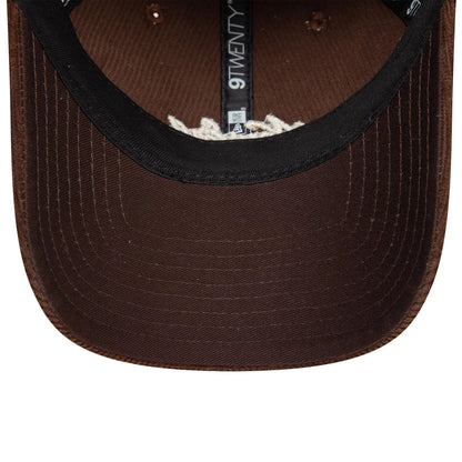 This is a New Era Premium Cord Dark Brown 9TWENTY Adjustable Cap 5