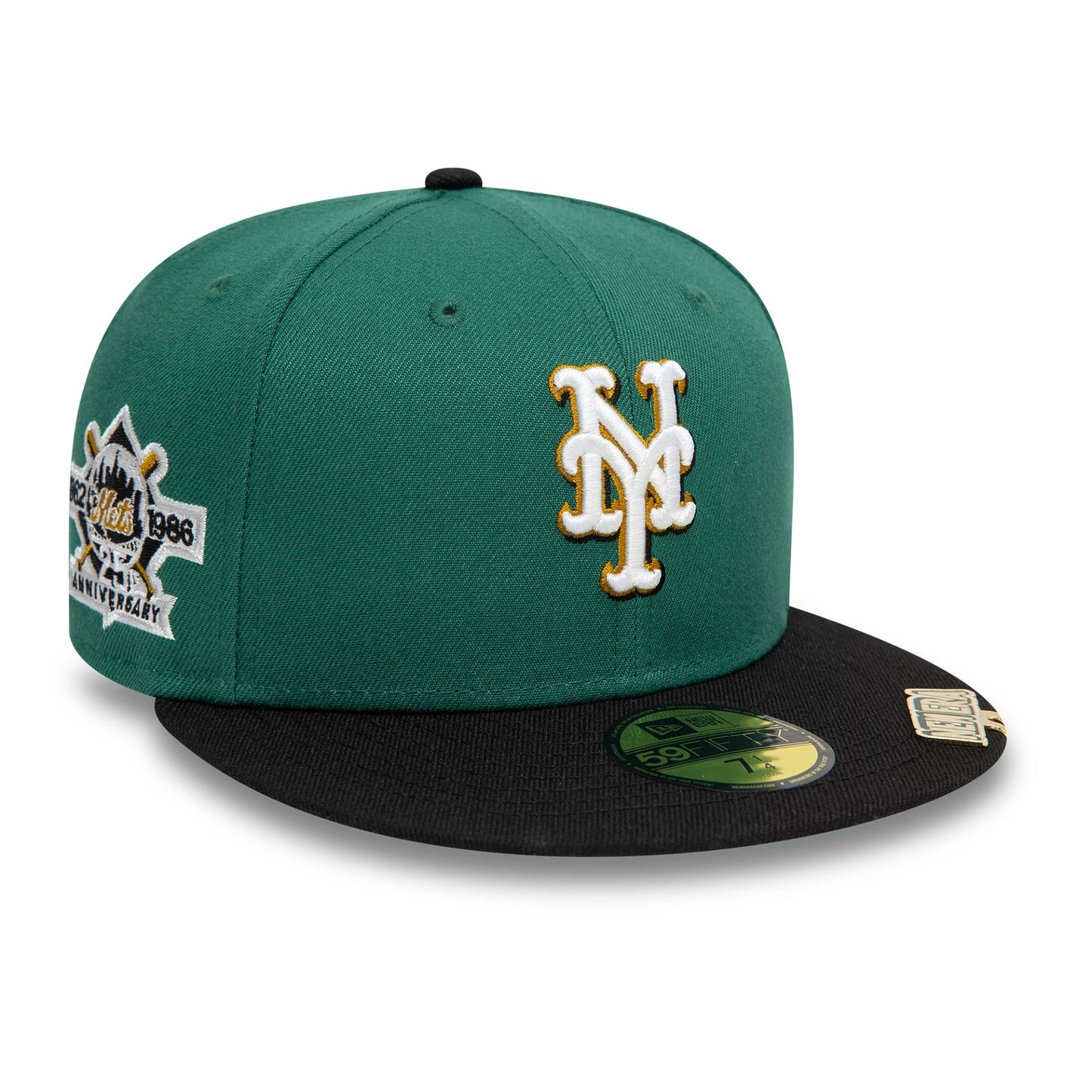 This is a New York Mets Visor Clip Green 59FIFTY Fitted Cap 1