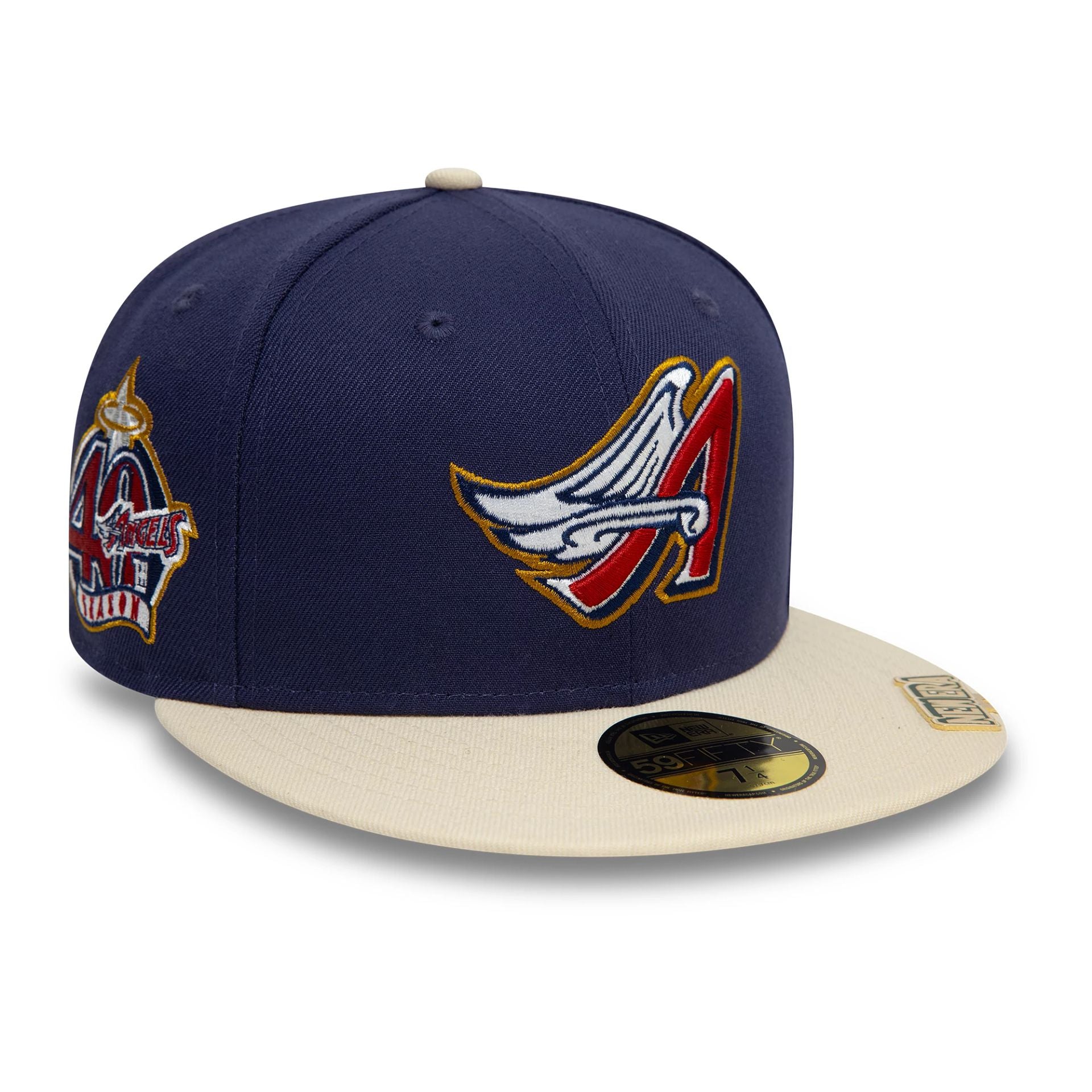 This is a LA Angels Visor Clip Navy 59FIFTY Fitted Cap 1