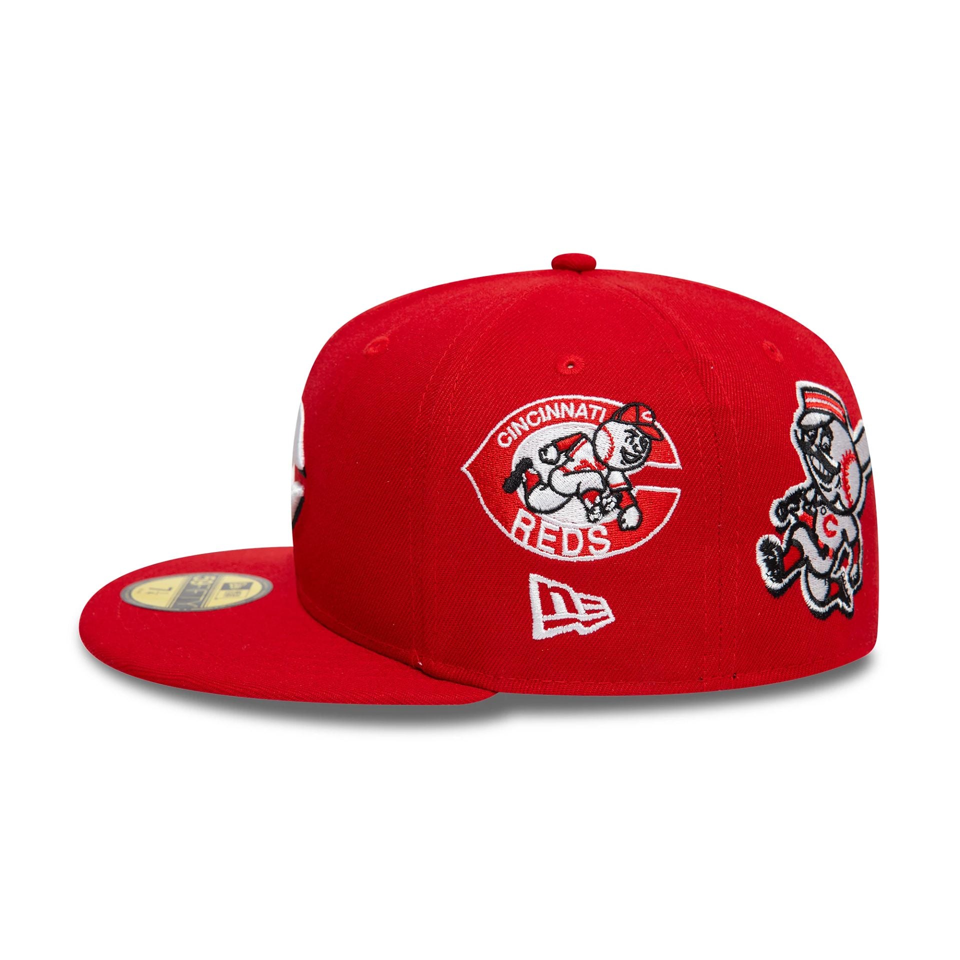 This is a Cincinnati Reds Image MLB All Over Print Red 59FIFTY Fitted Cap 5