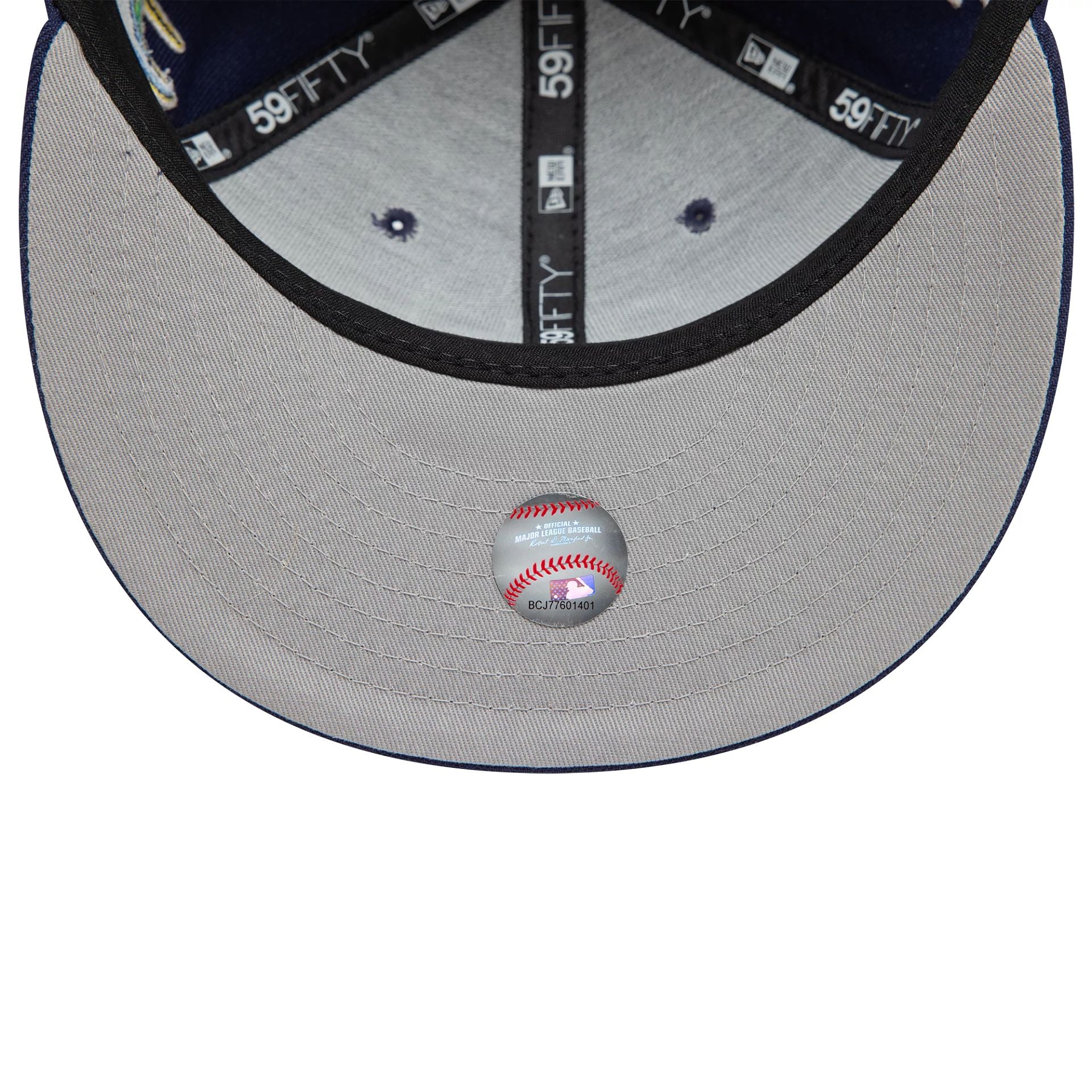 This is a Tampa Bay Rays Image MLB All Over Print Navy 59FIFTY Fitted Cap 7