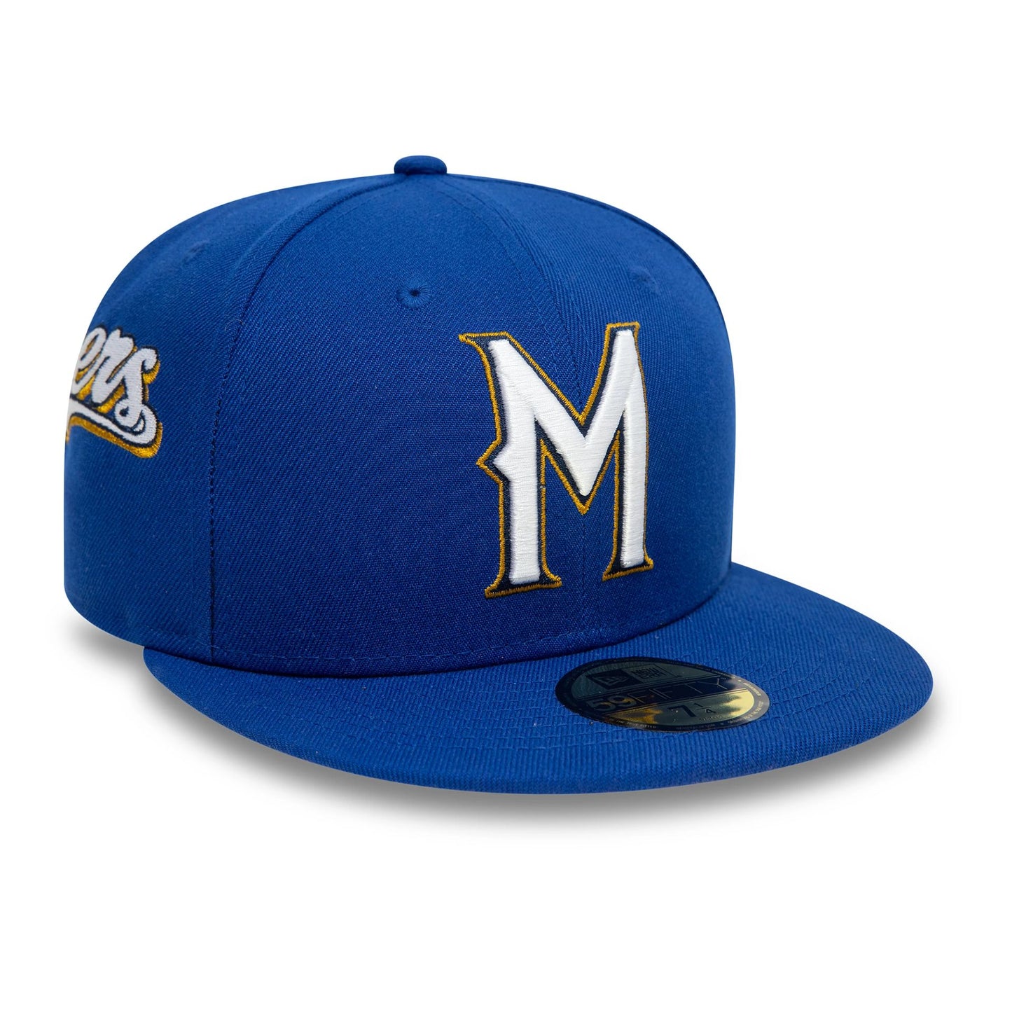 This is a Milwaukee Brewers Image MLB All Over Print Blue 59FIFTY Fitted Cap 4