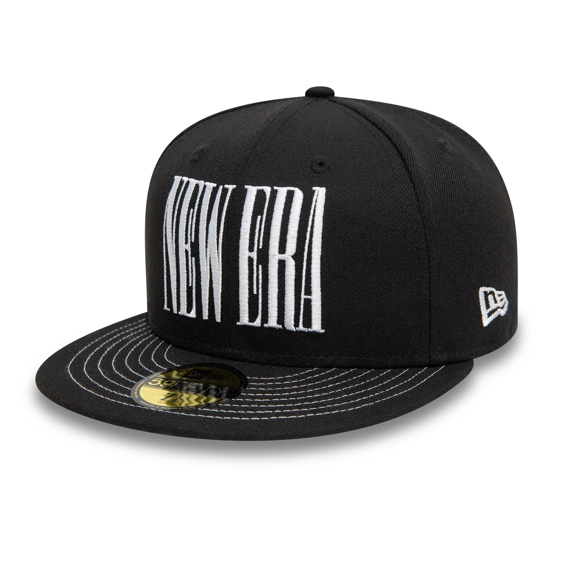 This is a New Era Wordmark Black 59FIFTY Fitted Cap 1