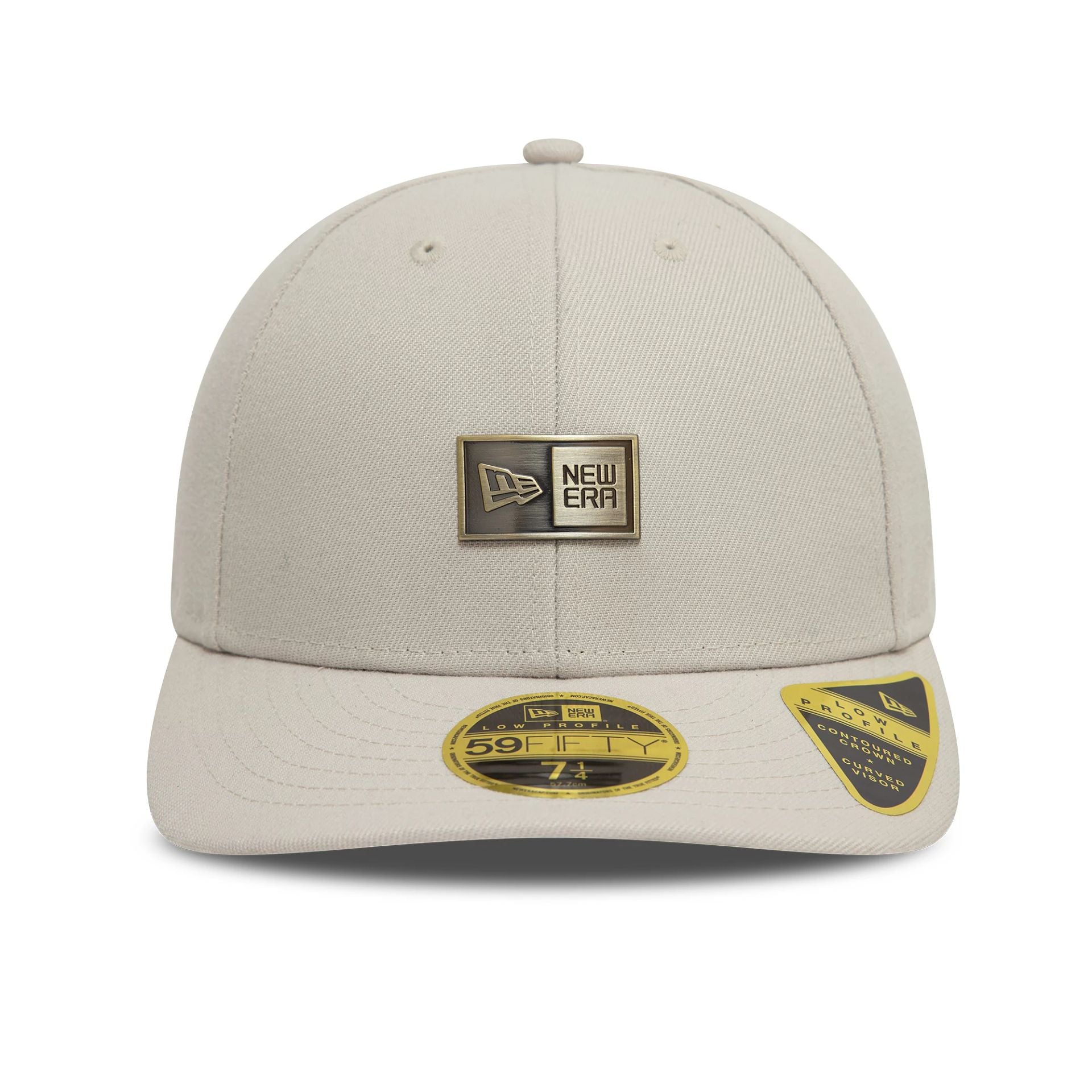 This is a New Era Metal Badge Cream Low Profile 59FIFTY Fitted Cap 3