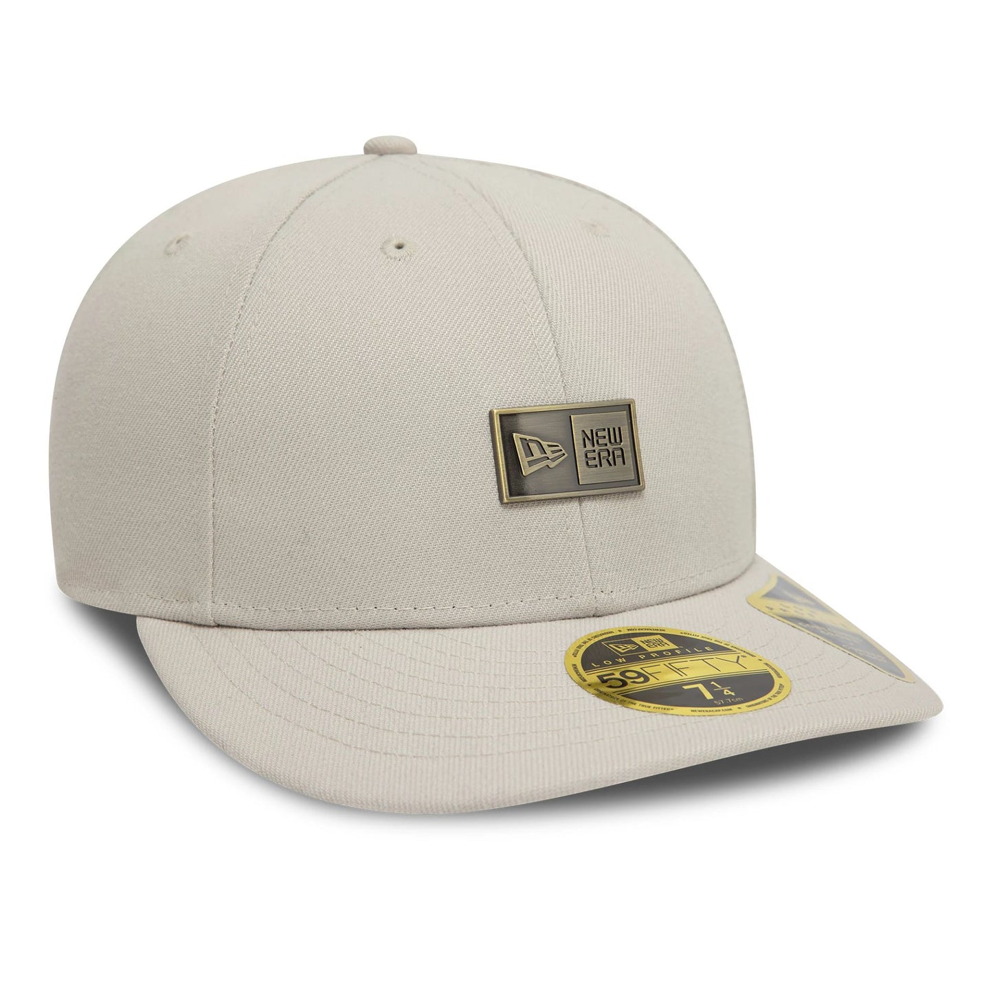 This is a New Era Metal Badge Cream Low Profile 59FIFTY Fitted Cap 4