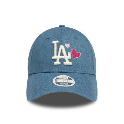 This is a LA Dodgers Womens Denim Blue 9FORTY Adjustable Cap 3