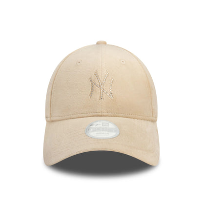 This is a New York Yankees Womens Diamante Cream 9FORTY Adjustable Cap 2