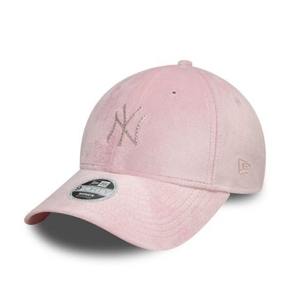 This is a New York Yankees Womens Diamante Pink 9FORTY Adjustable Cap 1