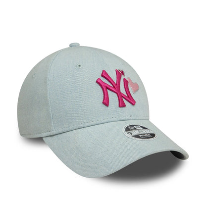 This is a New York Yankees Womens Denim Pastel Blue 9FORTY Adjustable Cap 3