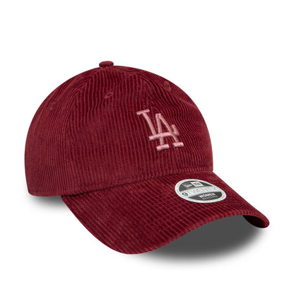 This is a LA Dodgers Womens Cord Dark Red 9TWENTY Adjustable Cap 3