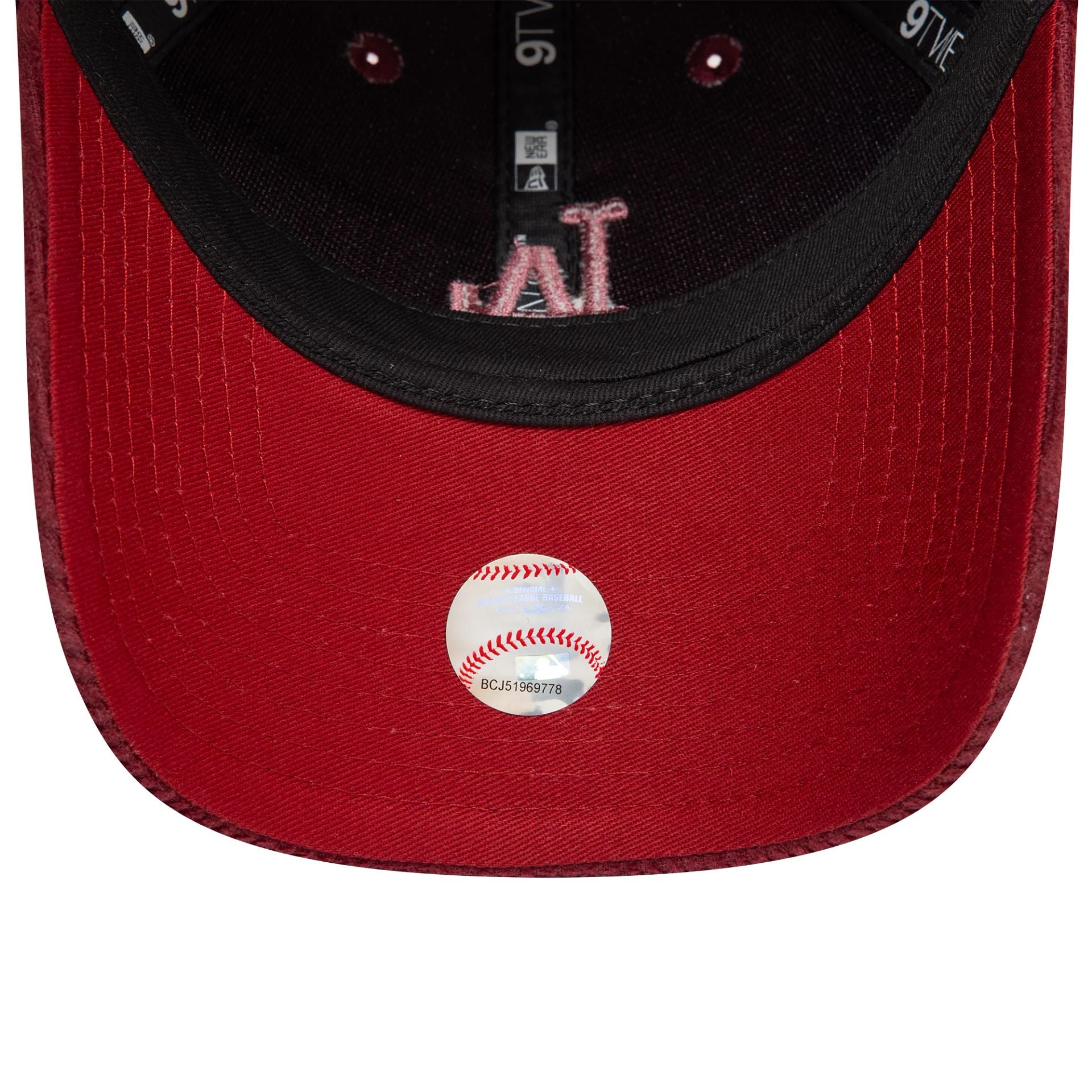 This is a LA Dodgers Womens Cord Dark Red 9TWENTY Adjustable Cap 5