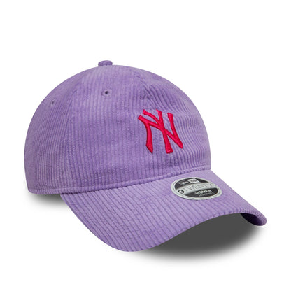 This is a New York Yankees Womens Cord Purple 9TWENTY Adjustable Cap 3