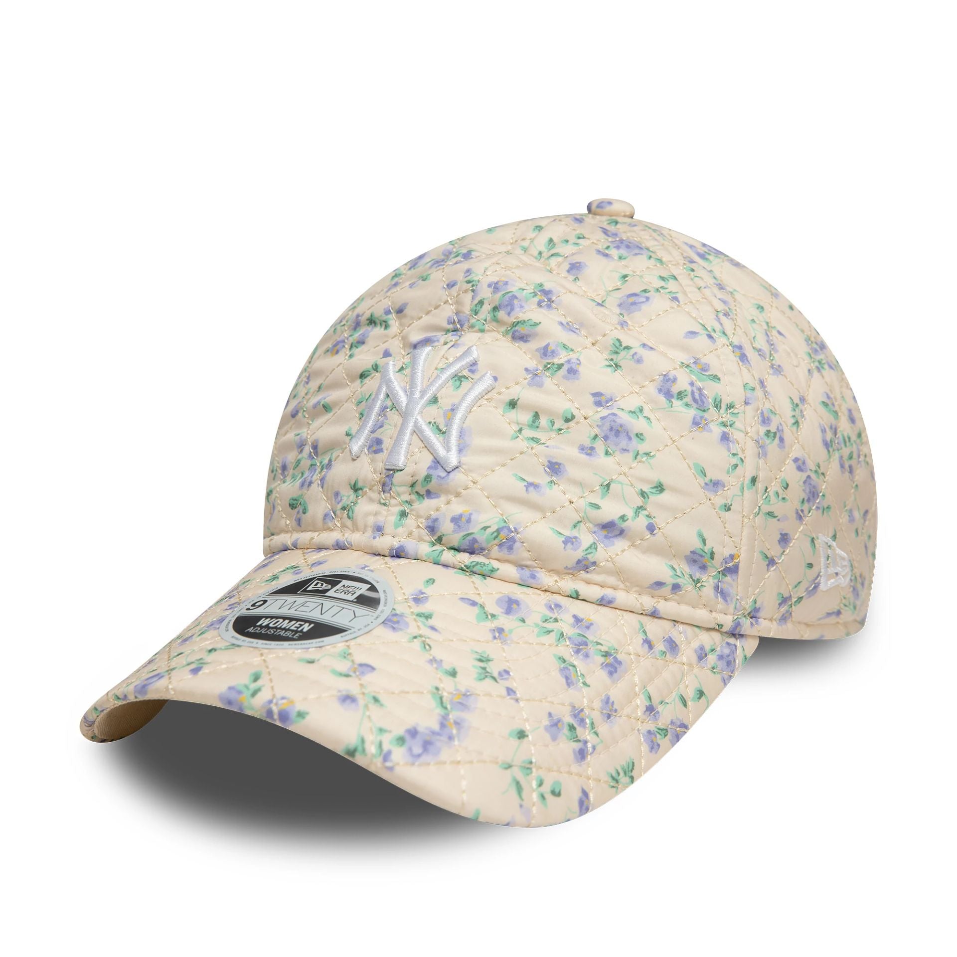 This is a New York Yankees Womens Floral Cream 9TWENTY Adjustable Cap 1