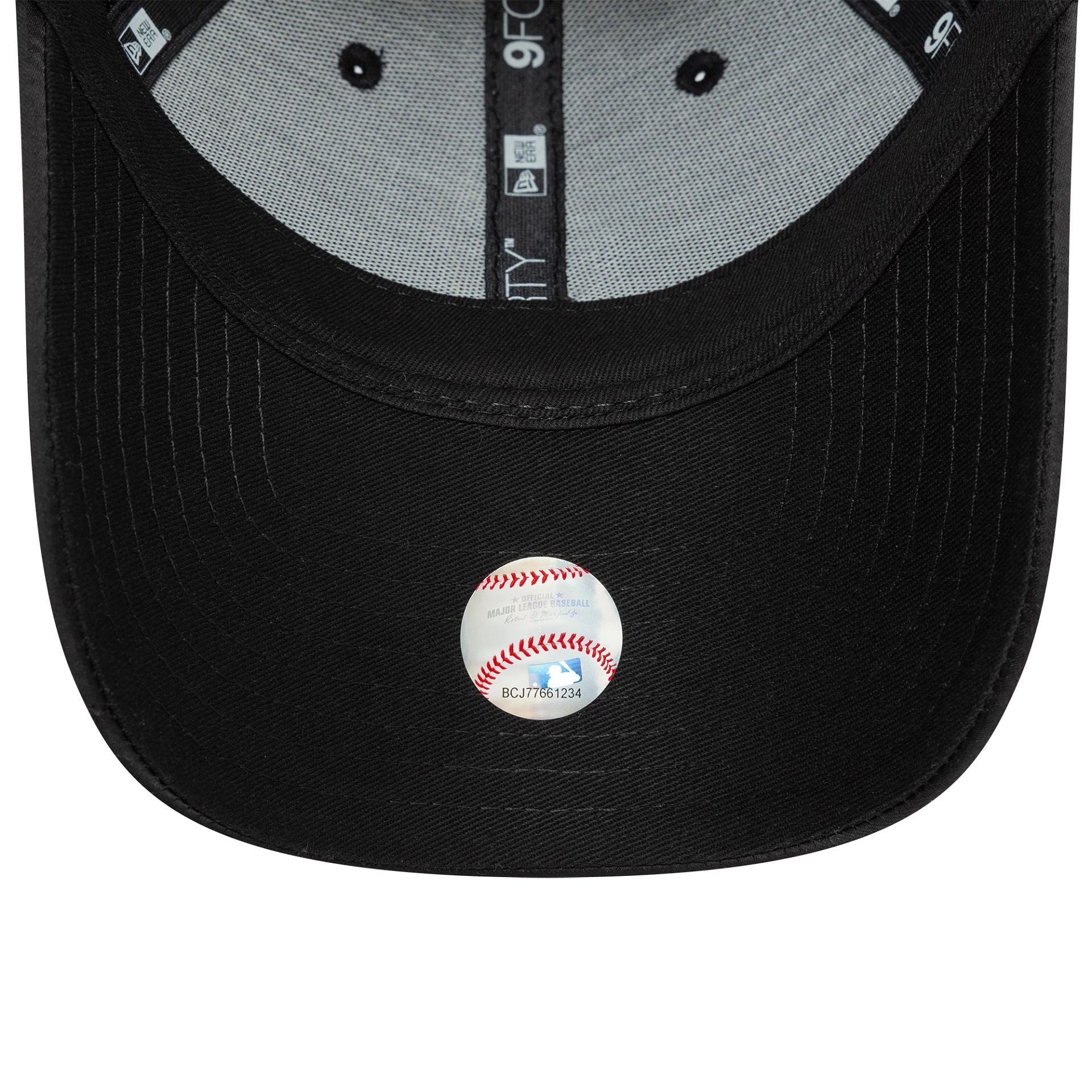 This is a New York Yankees Womens Satin Black 9FORTY Adjustable Cap 5