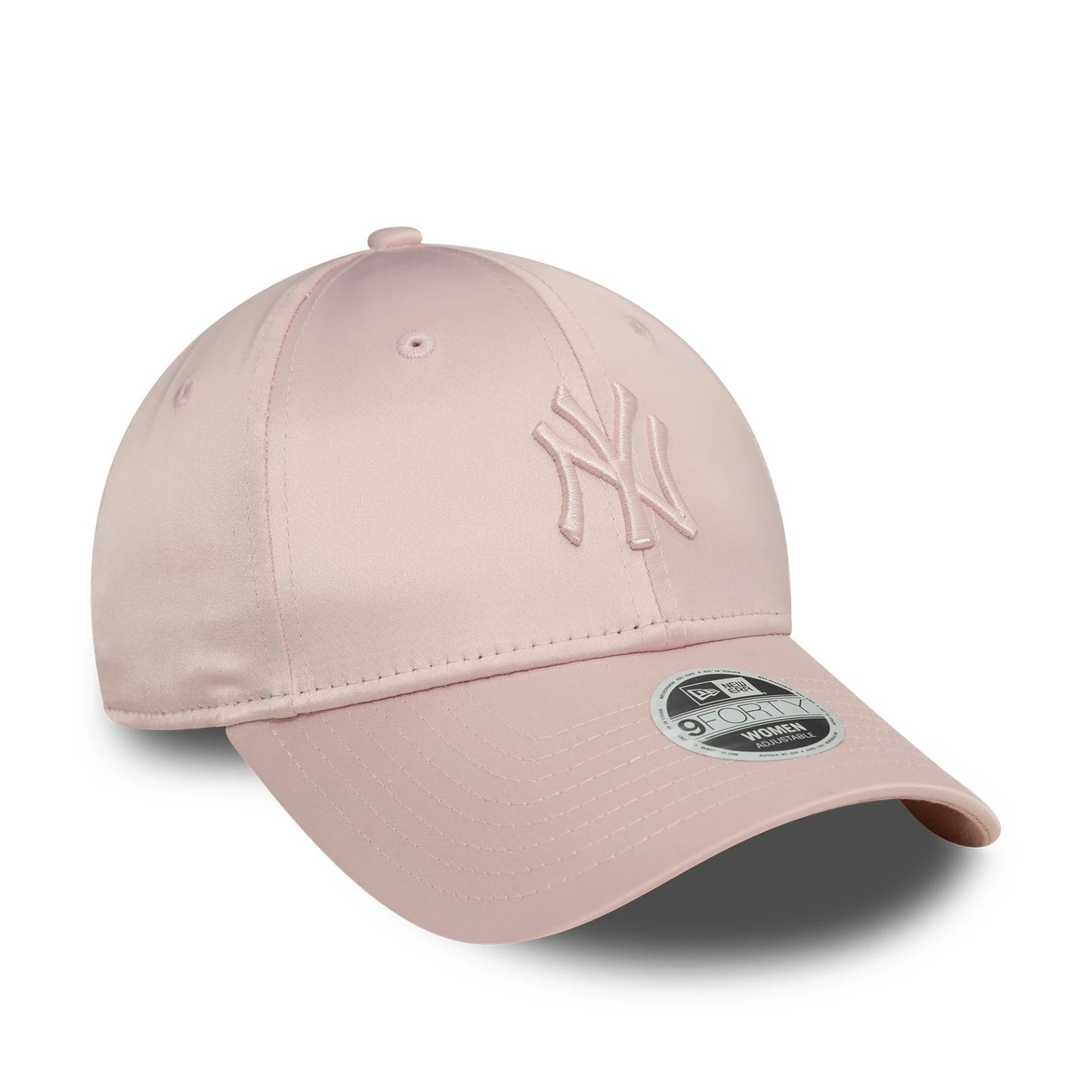 This is a New York Yankees Womens Satin Pastel Pink 9FORTY Adjustable Cap 3