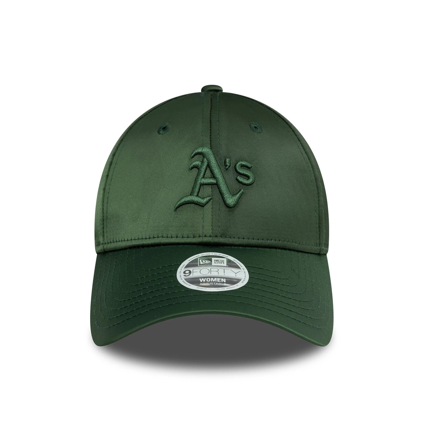 This is a Oakland Athletics Womens Satin Dark Green 9FORTY Adjustable Cap 2