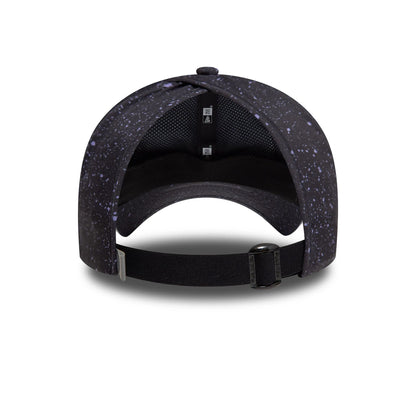 This is a Womens New Era All Over Print Black Open Back Adjustable Cap 2