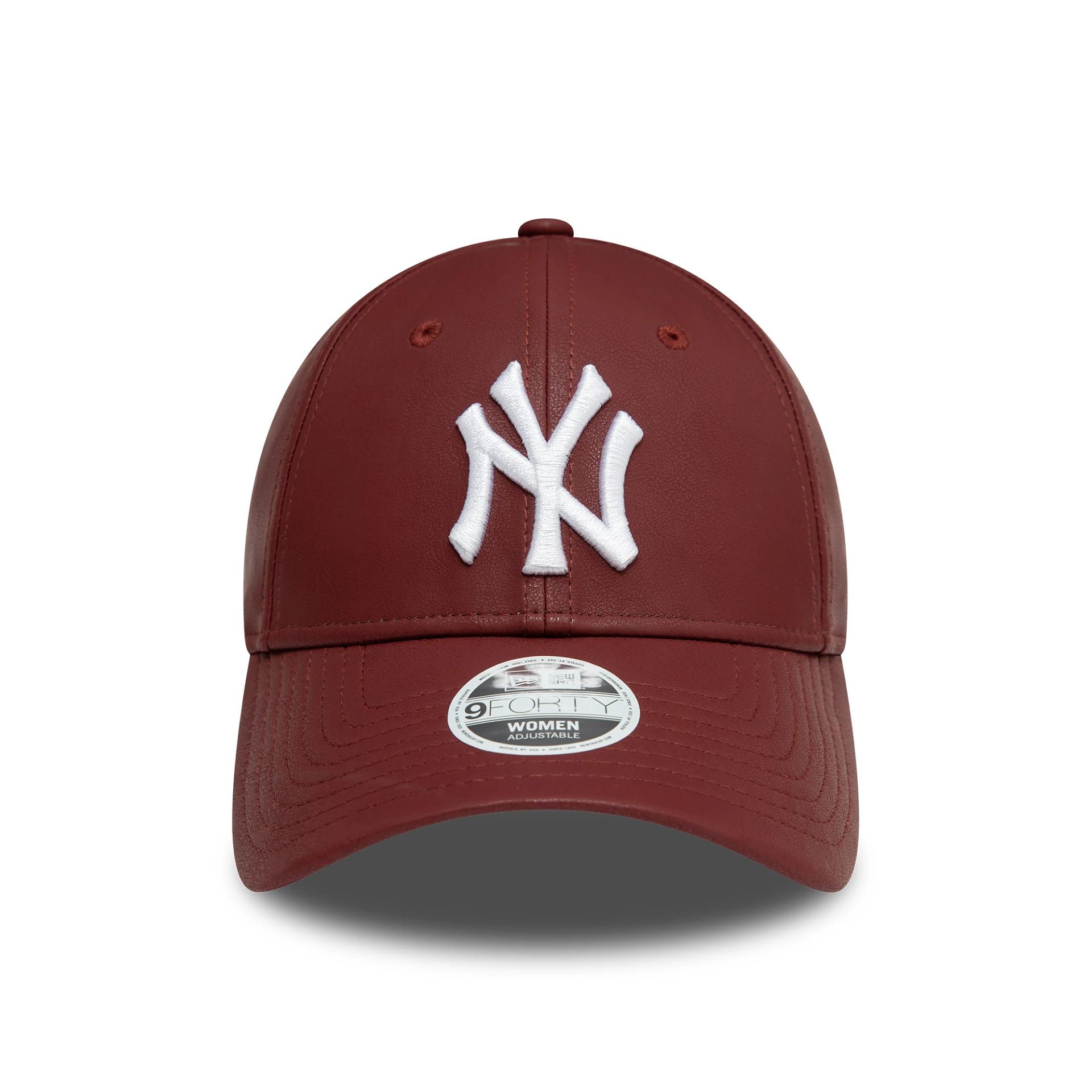 This is a New York Yankees Womens PU Dark Red 9FORTY Adjustable Cap 2