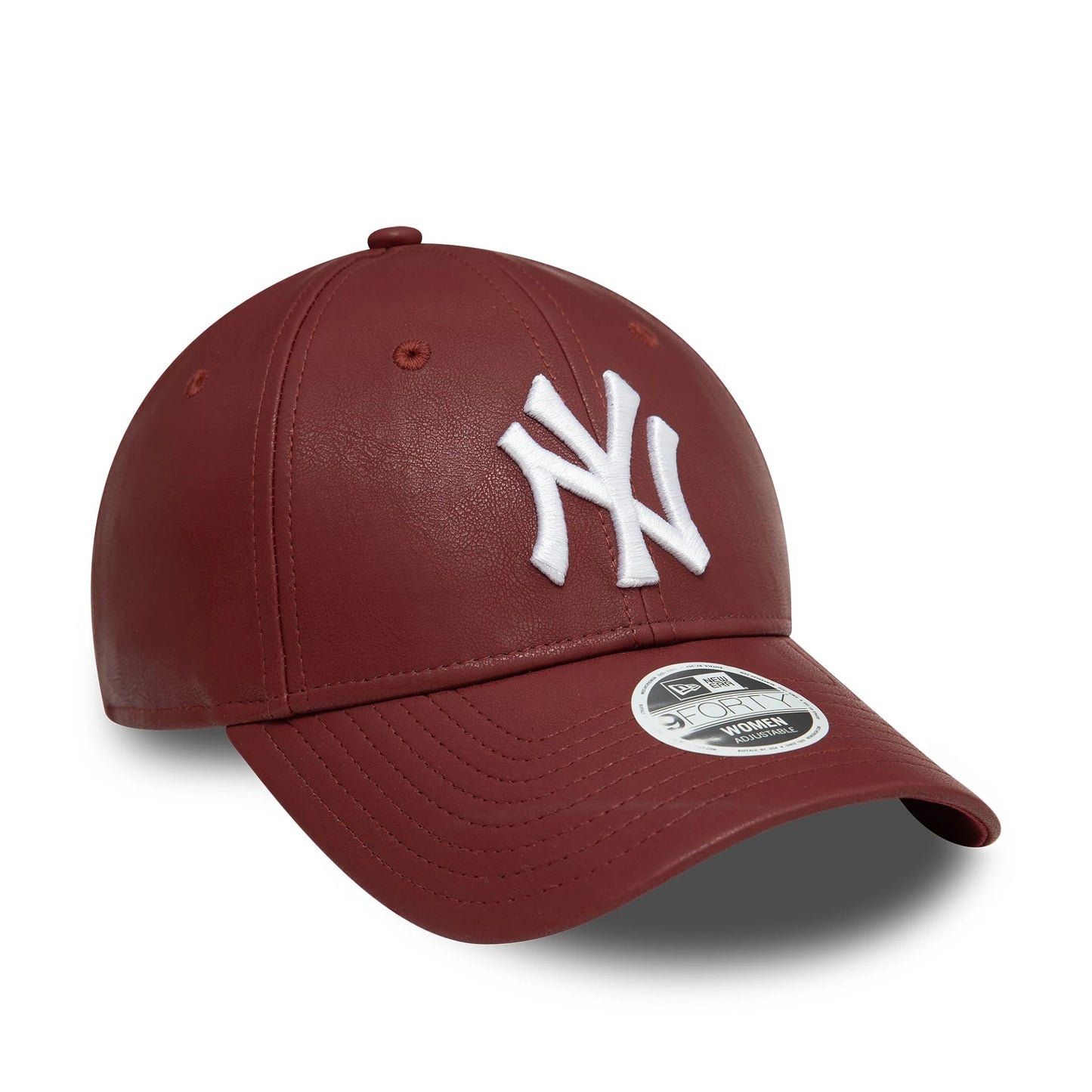 This is a New York Yankees Womens PU Dark Red 9FORTY Adjustable Cap 3