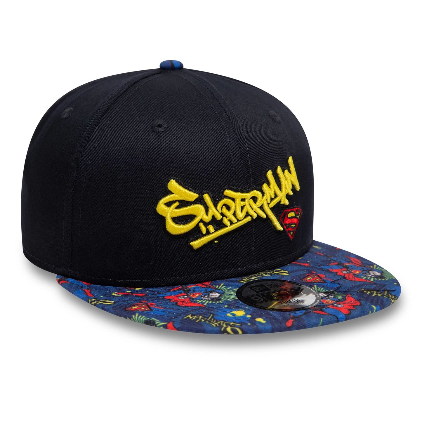 This is a Child DC Superman Navy 9FIFTY Snapback Adjustable Cap 3