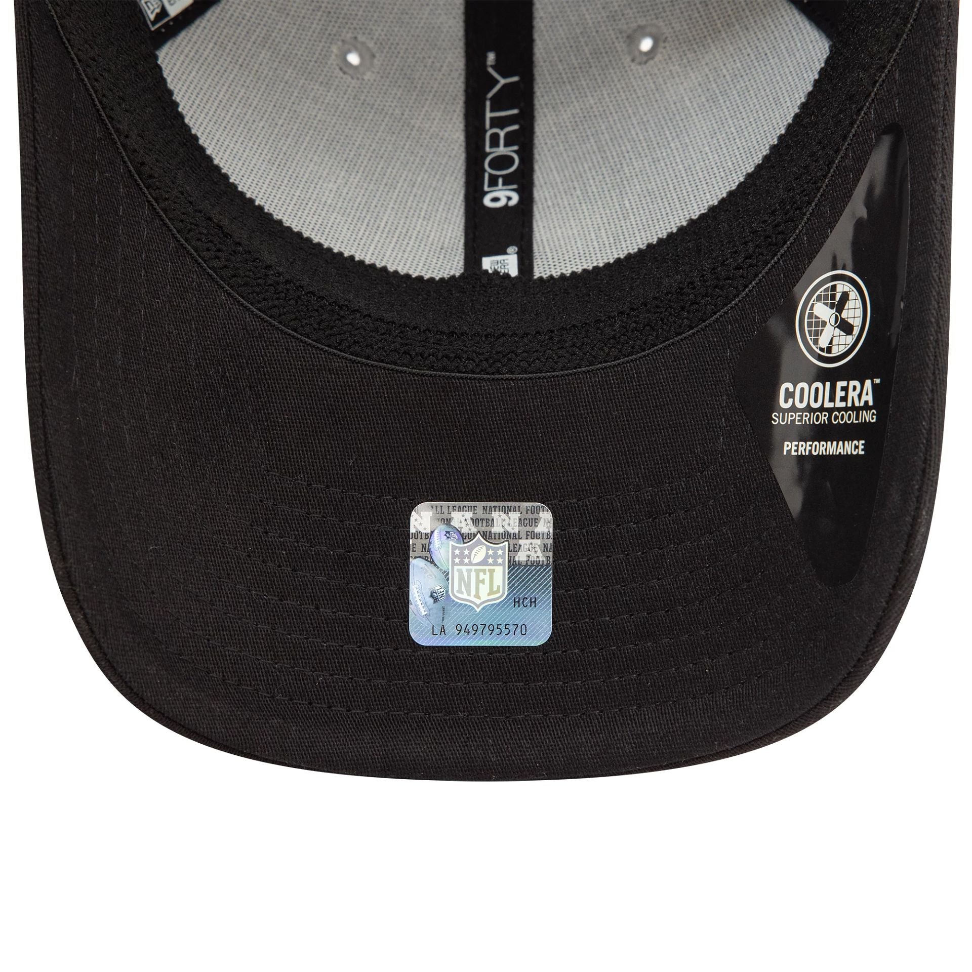 This is a Las Vegas Raiders NFL White 9FORTY Stretch Snap Adjustable Cap 5