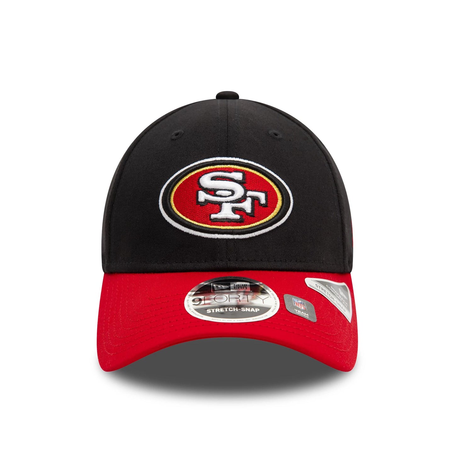 This is a San Francisco 49ers NFL Black 9FORTY Stretch Snap Adjustable Cap 2