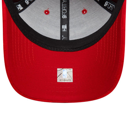 This is a Chicago Bulls Tonal Check Red 9FORTY Adjustable Cap 5