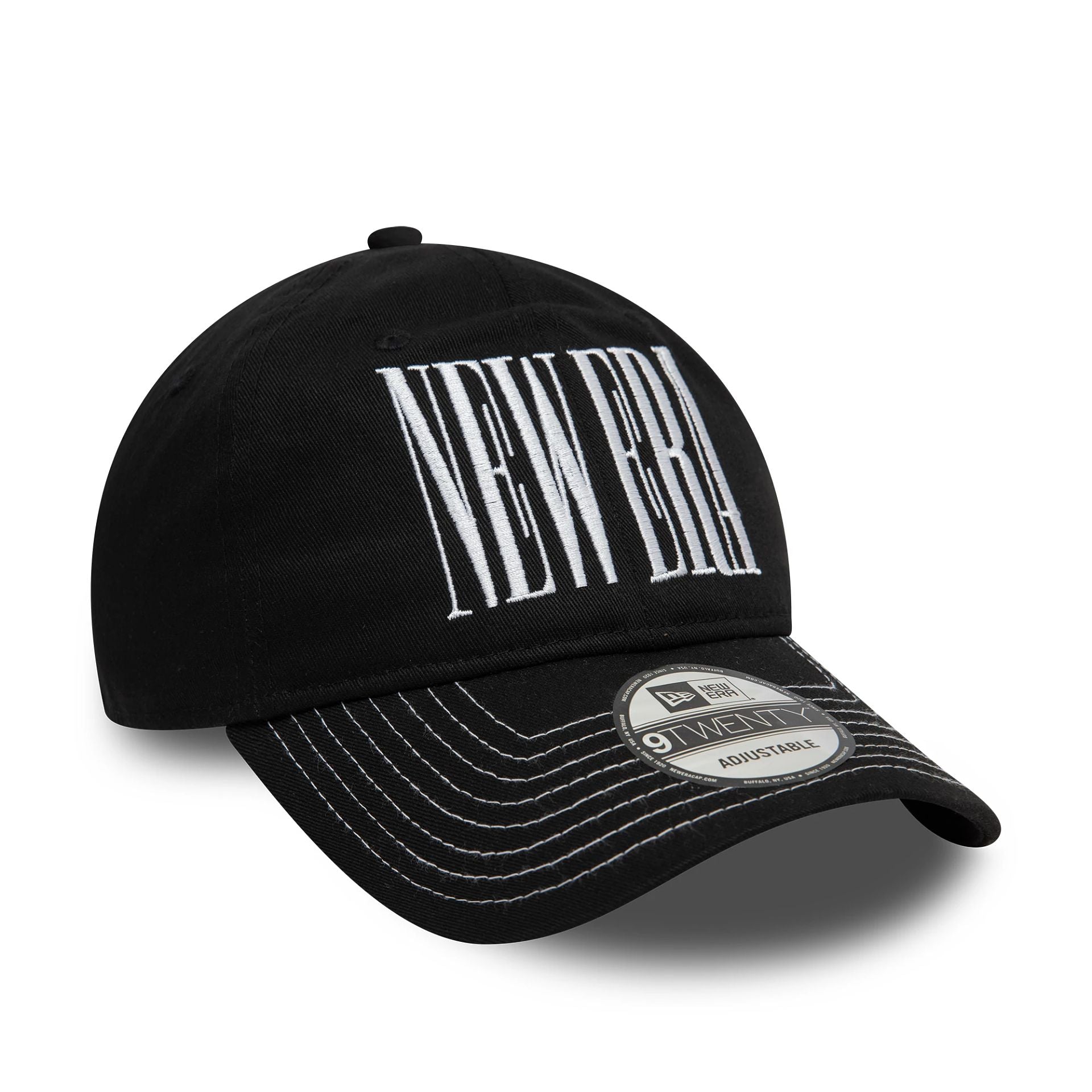 This is a New Era Wordmark Black 9TWENTY Adjustable Cap 3