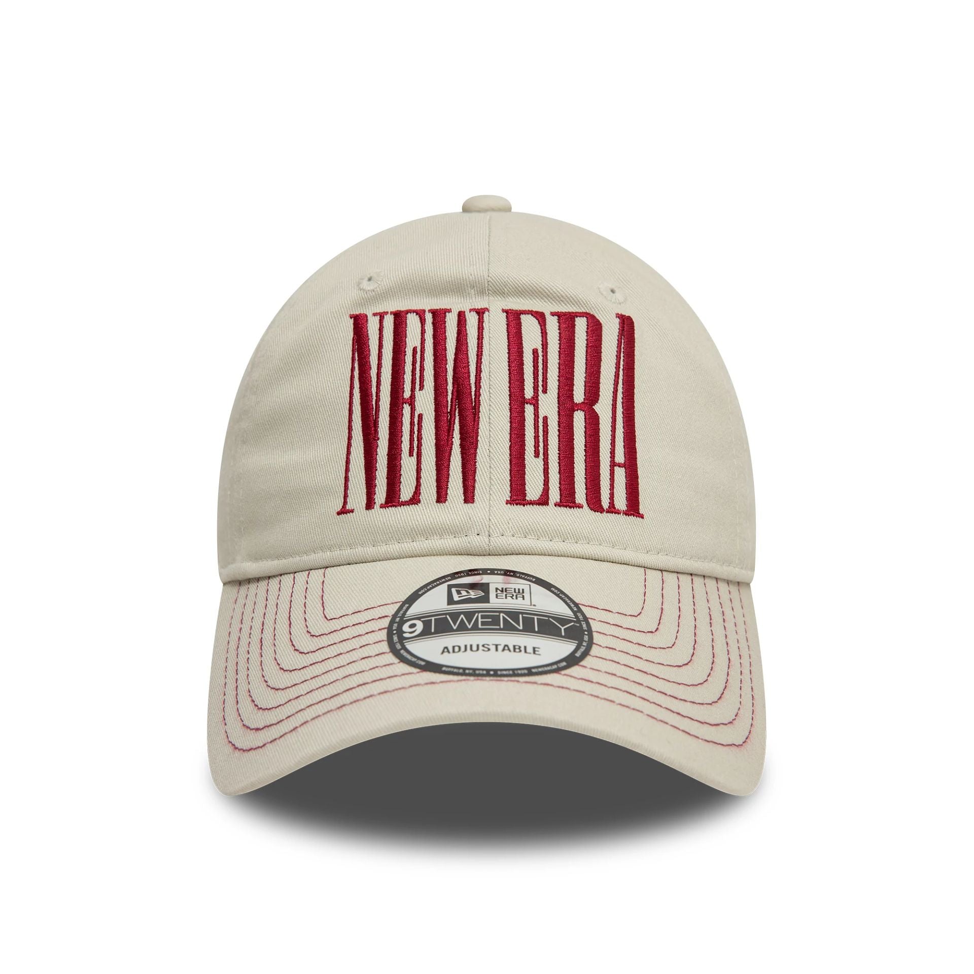 This is a New Era Wordmark Cream 9TWENTY Adjustable Cap 2