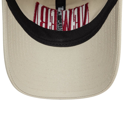 This is a New Era Wordmark Cream 9TWENTY Adjustable Cap 5